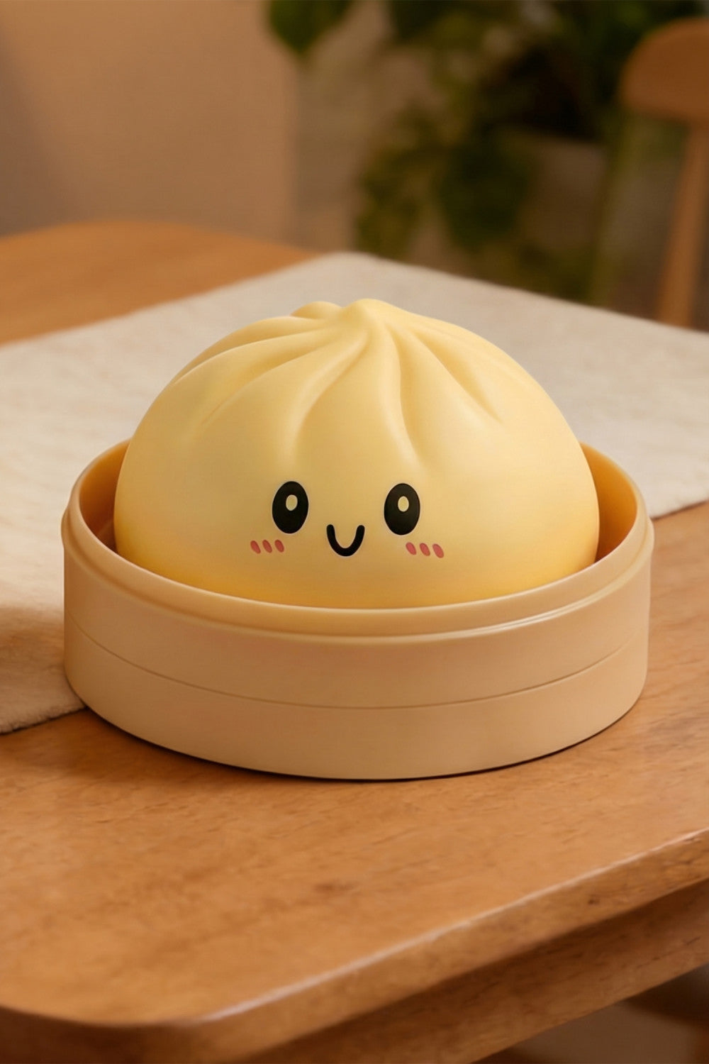 Yellow Cream Cute Face Decompression Dumpling Stress Ball - PREORDER