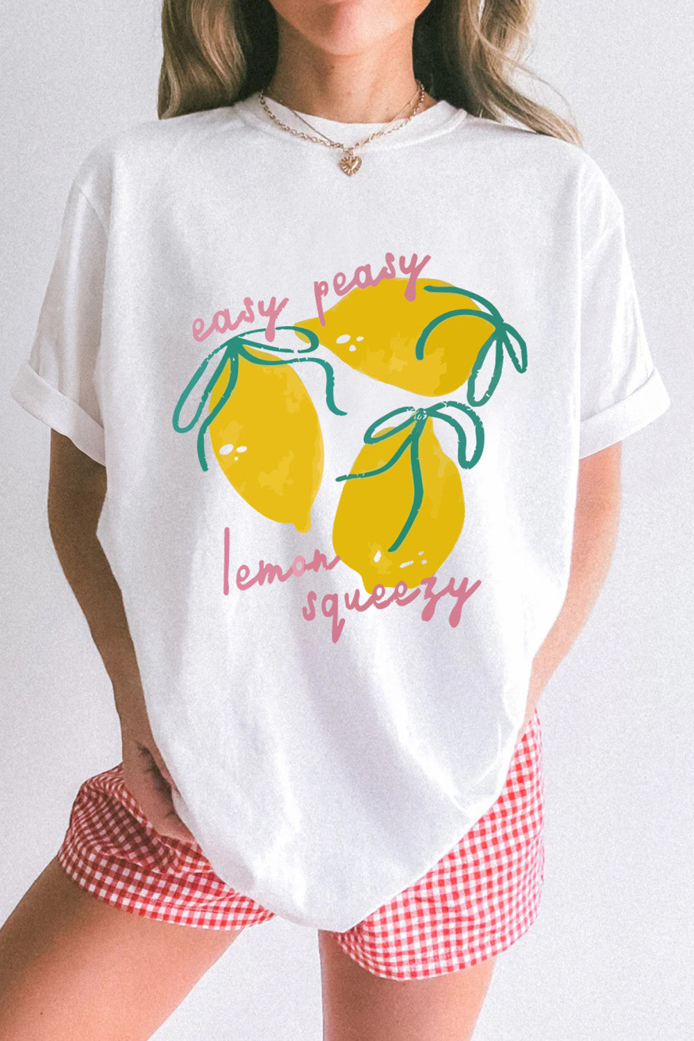 White Easy Peasy Lemon Squeezy Graphic Tee - PREORDER