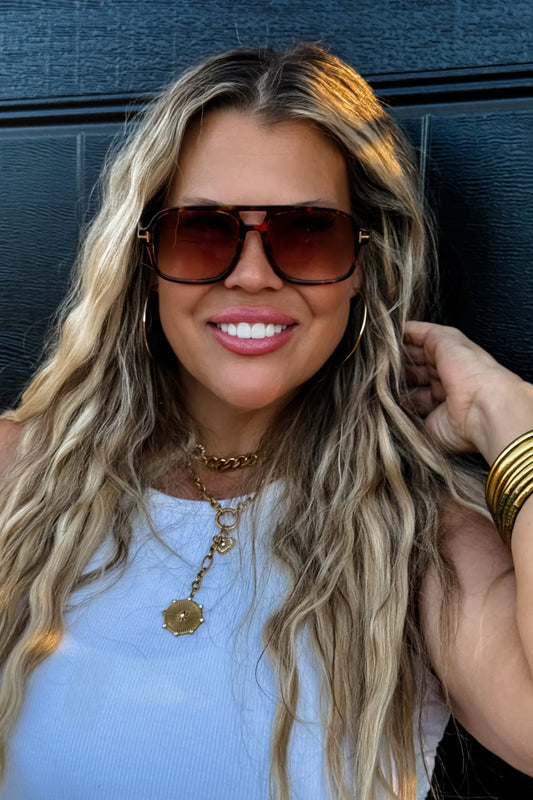 RETRO RAYS SUNGLASSES MOCHA TORTOISE