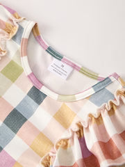 Fall Plaid Long Sleeve Girls Dress