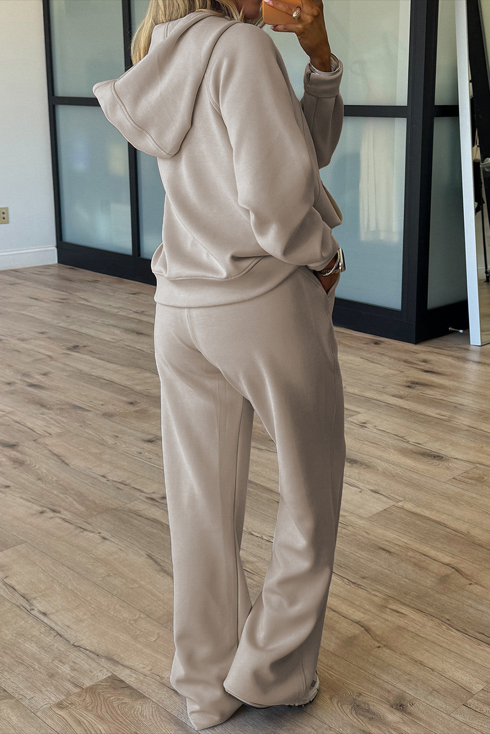 Jet Stream Bouquet Half Zip Thumbhole Sleeve Hoodie Active Pants 2pcs Outfit - PREORDER