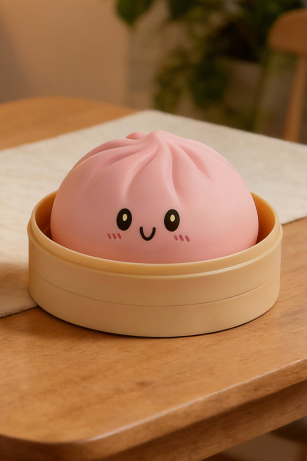 Pink Cute Face Decompression Dumpling Stress Ball