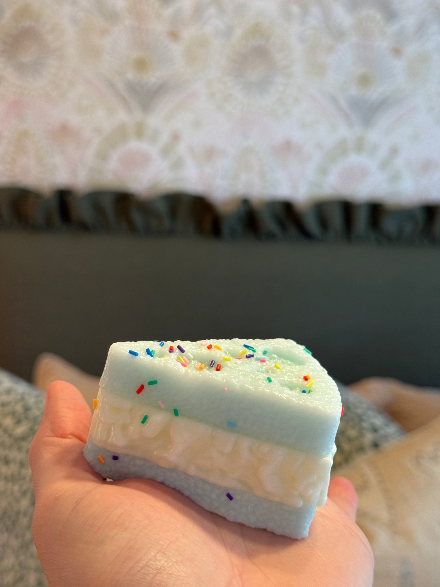 Blue Sticky Cake Squishy Squeeze Toy