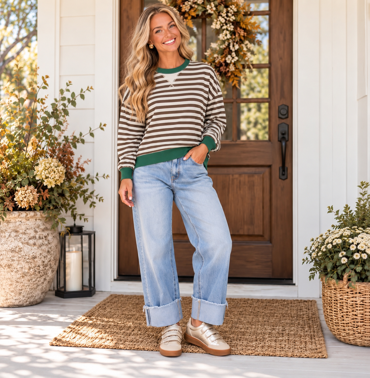 Cozy Cabin Striped Top