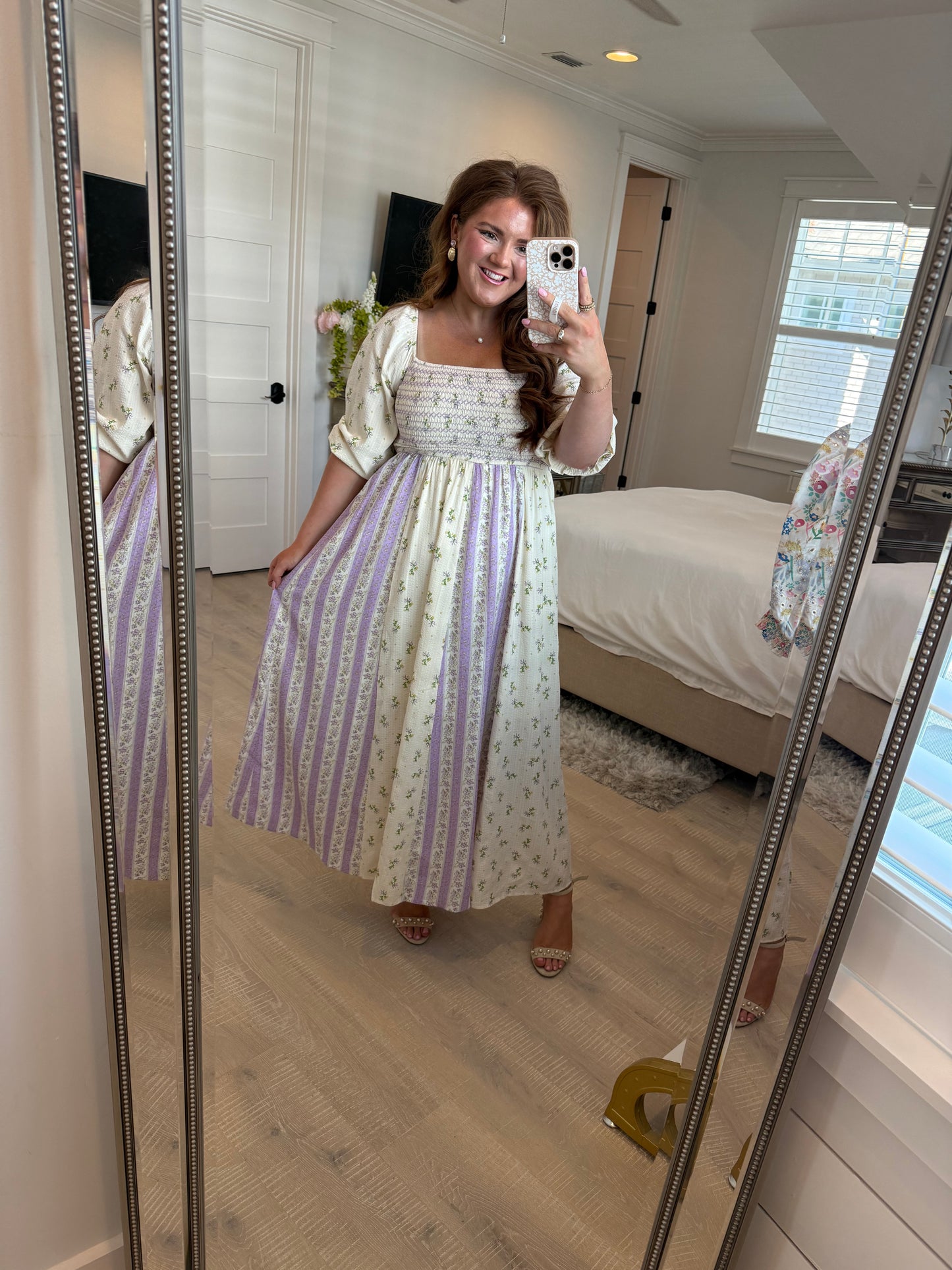 Violet Meadow Smocked Maxi Dress