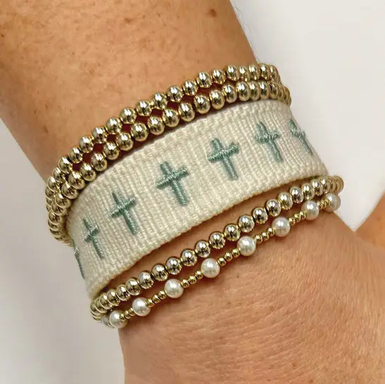Cross Adjustable Woven Bracelet