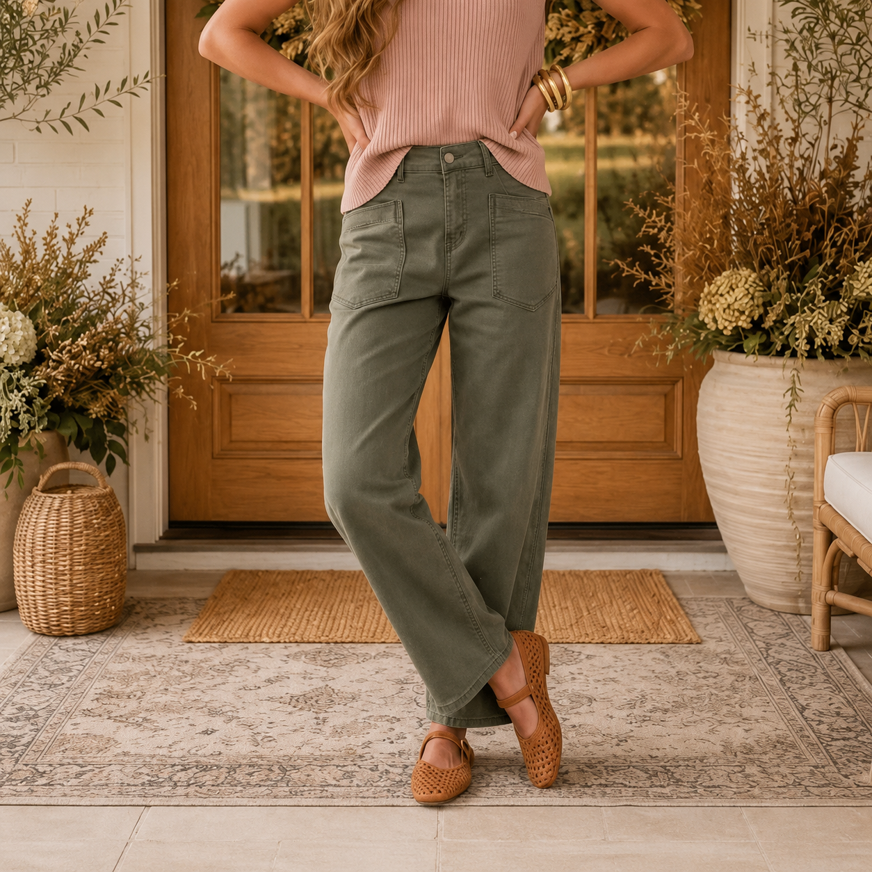 Light French Beige Sleeveless High Neck Knit Split Hem Shift Silhouette Wool Sweater Vest - PREORDER