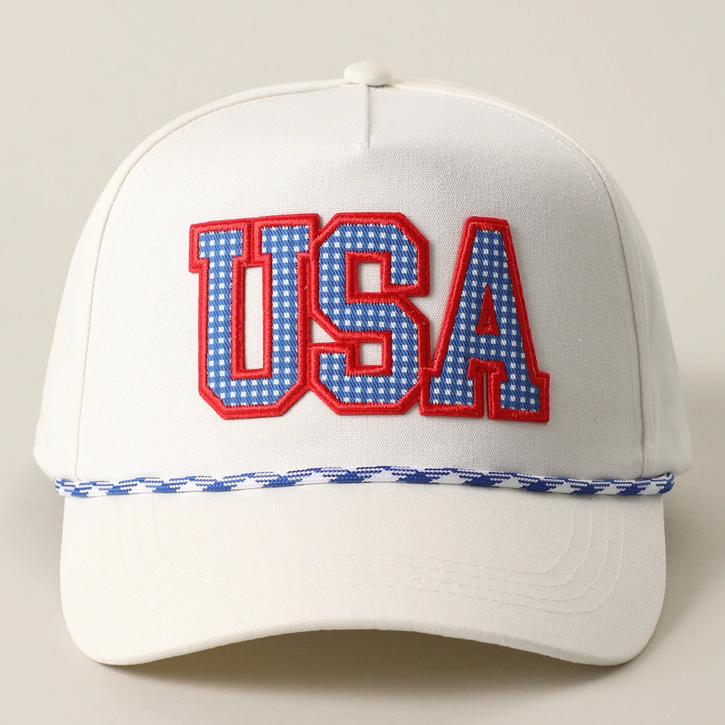 Royal Blue USA Patch Rope Trucker Hat - PREORDER
