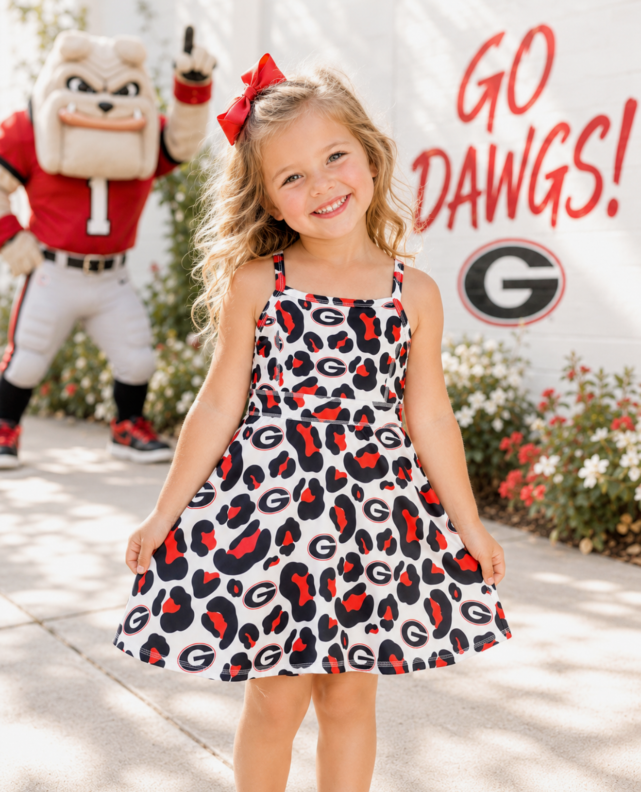 Girls Georgia Camo Dress - PREORDER
