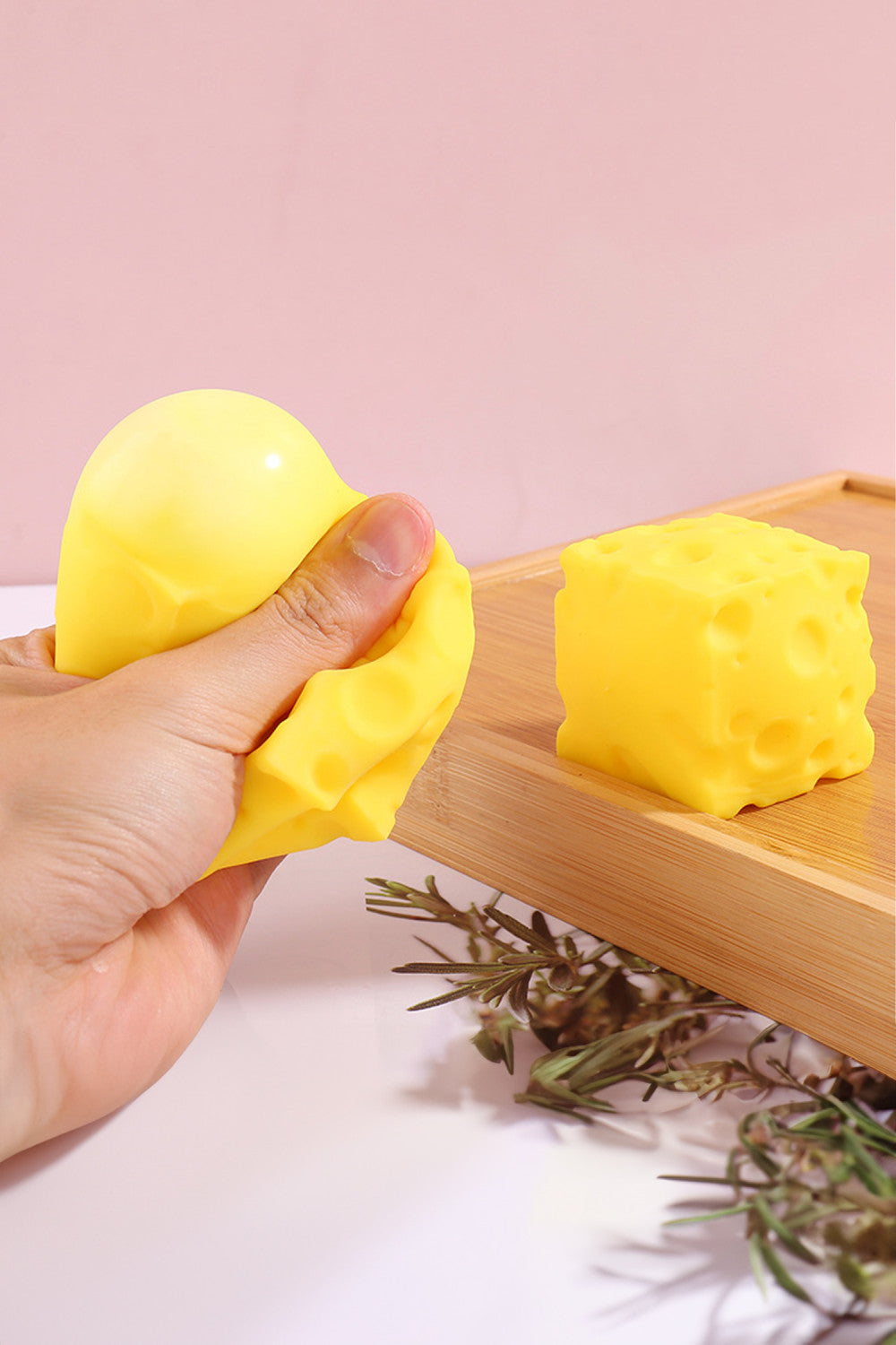 Yellow Cheese Cube Stress Relief Fidget Toy - PREORDER