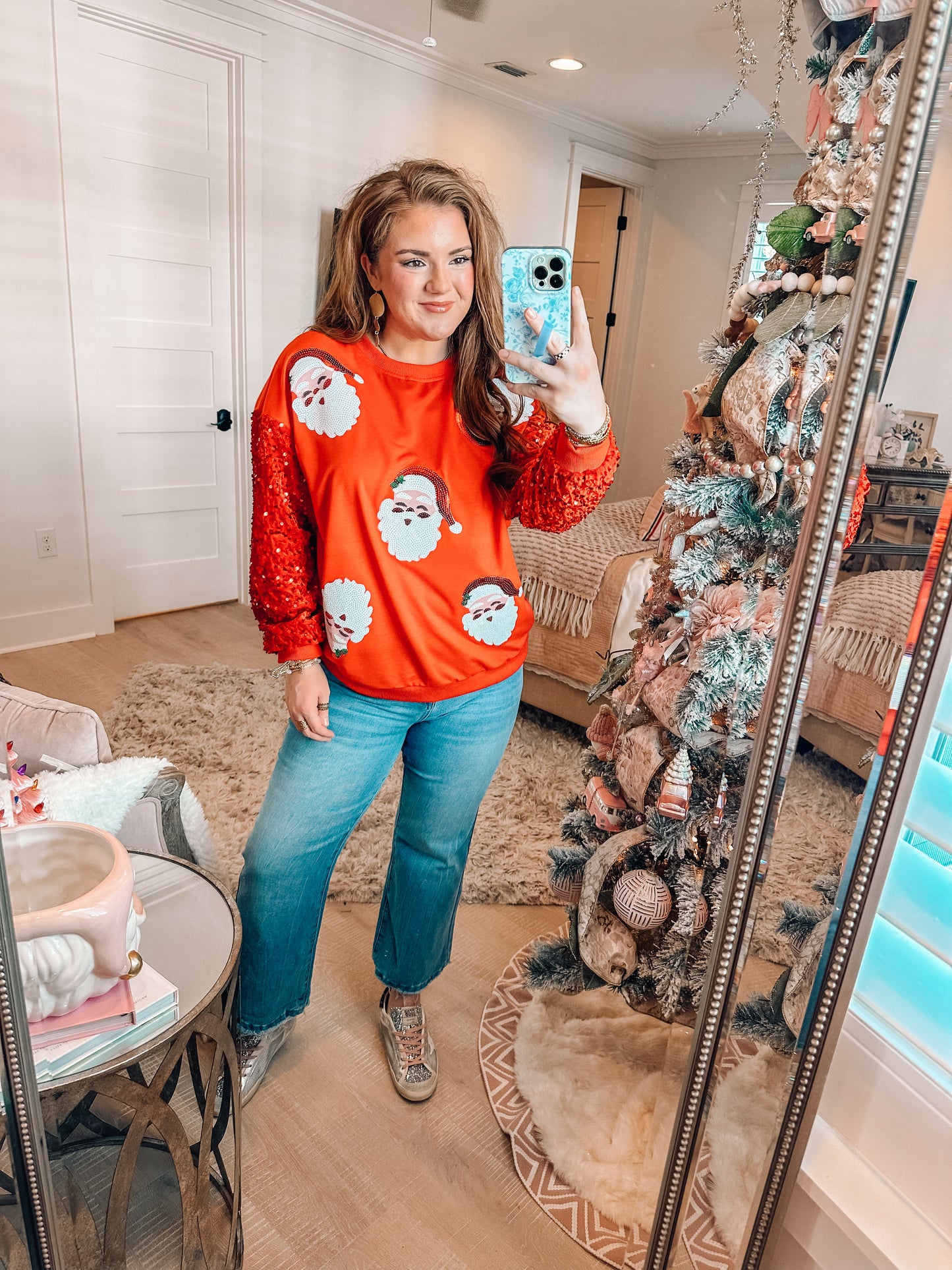 Sequin Santa Sweatshirt