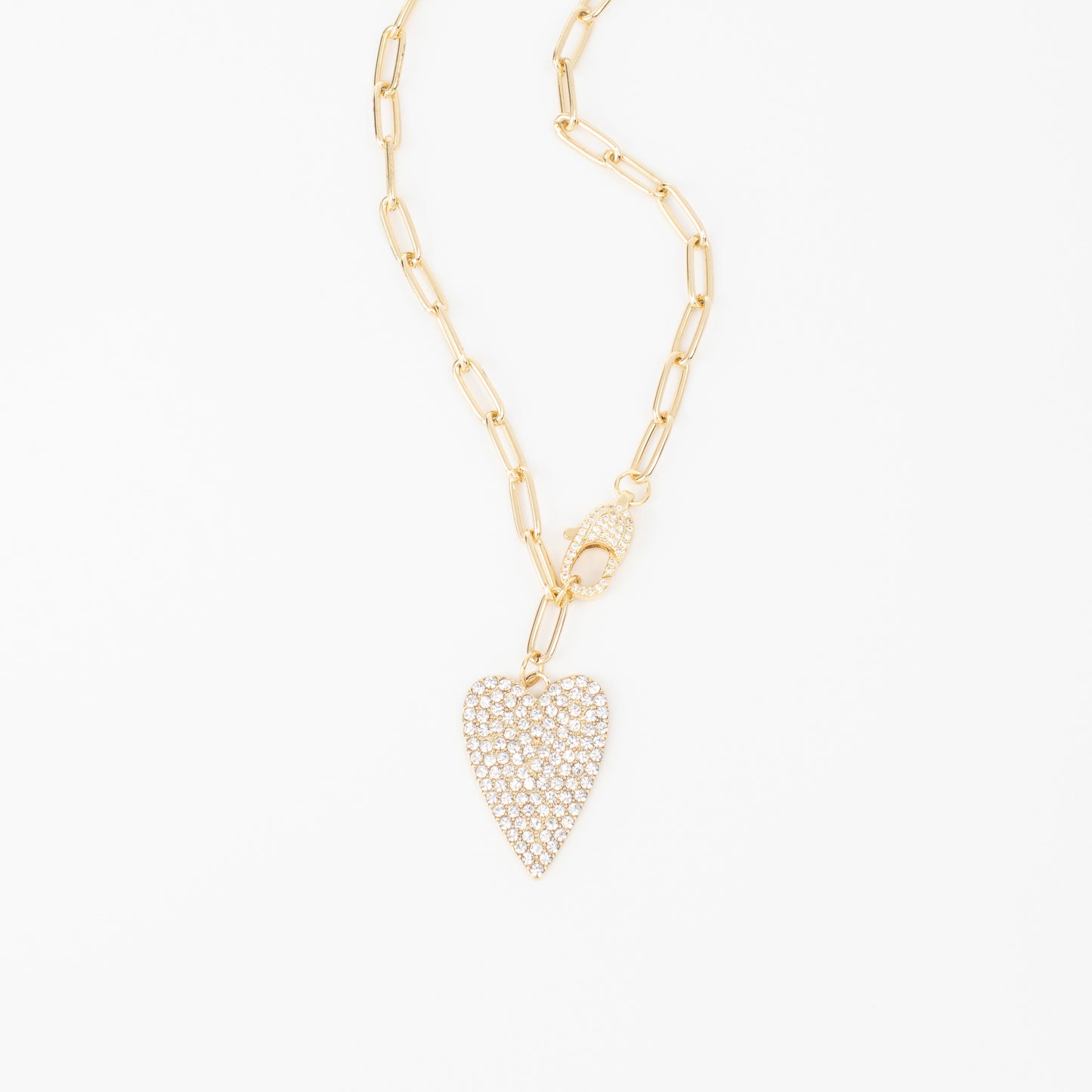 Sparkle Heart Necklace Gold PREORDER
