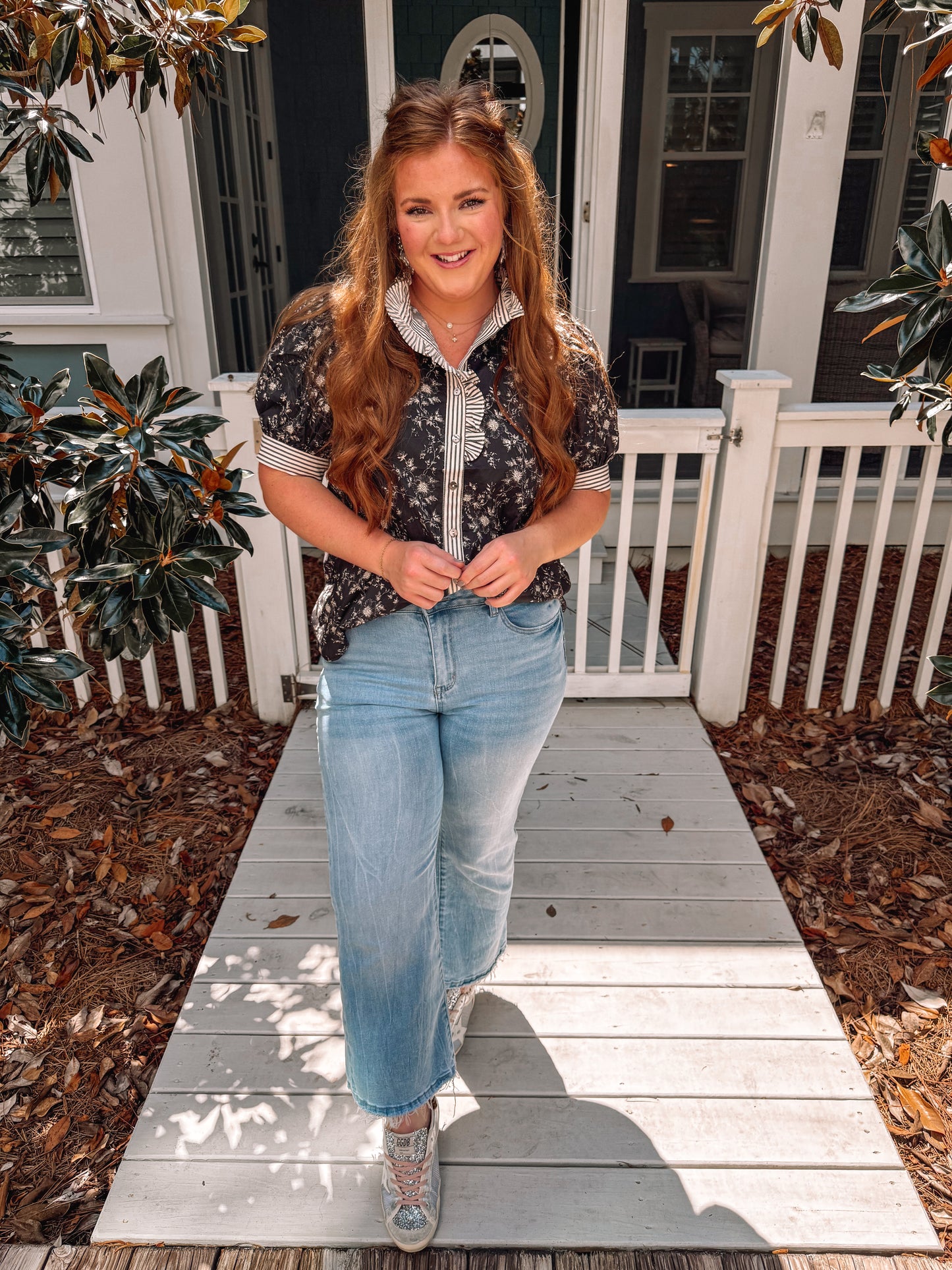 Black Willow Frill Top