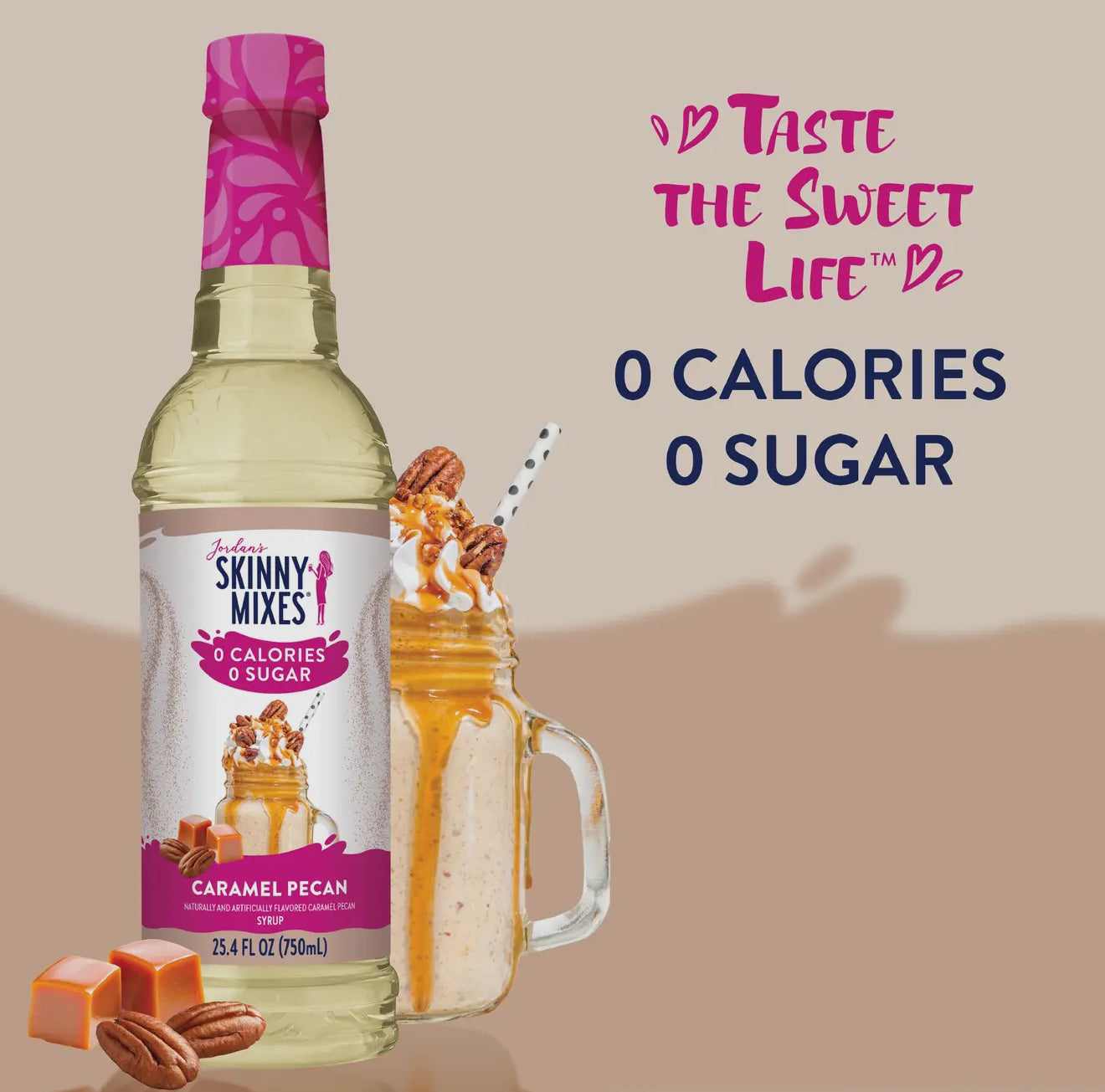 Jordan's Skinny Mixes Sugar Free Caramel Pecan Syrup