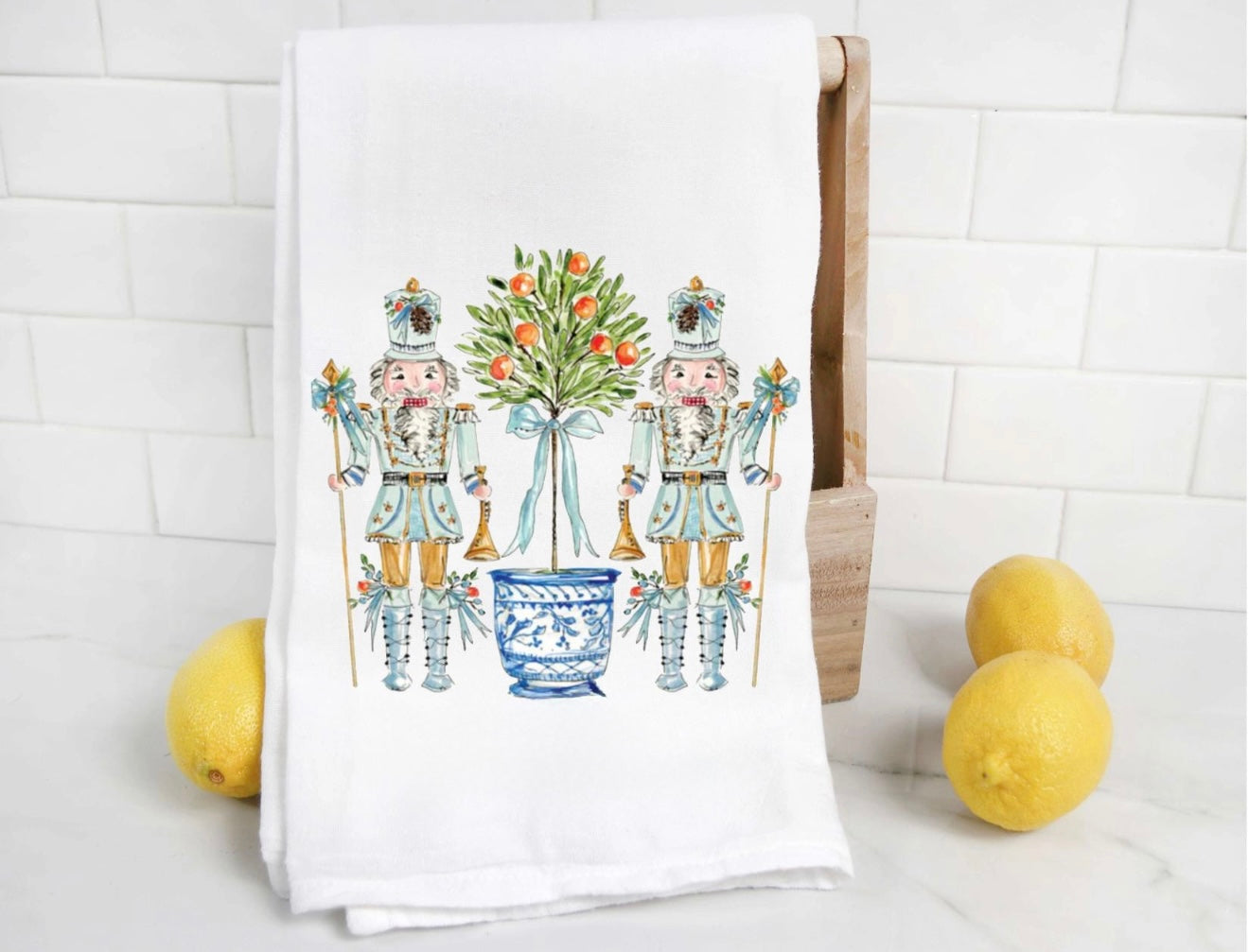 Nutcracker Grandmillenial Tea Towel