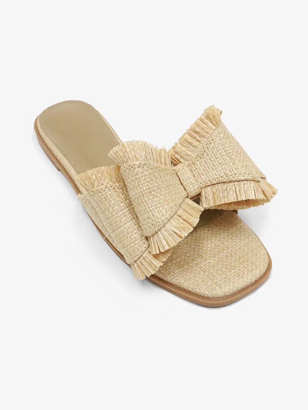 Raffia Bow Sandals