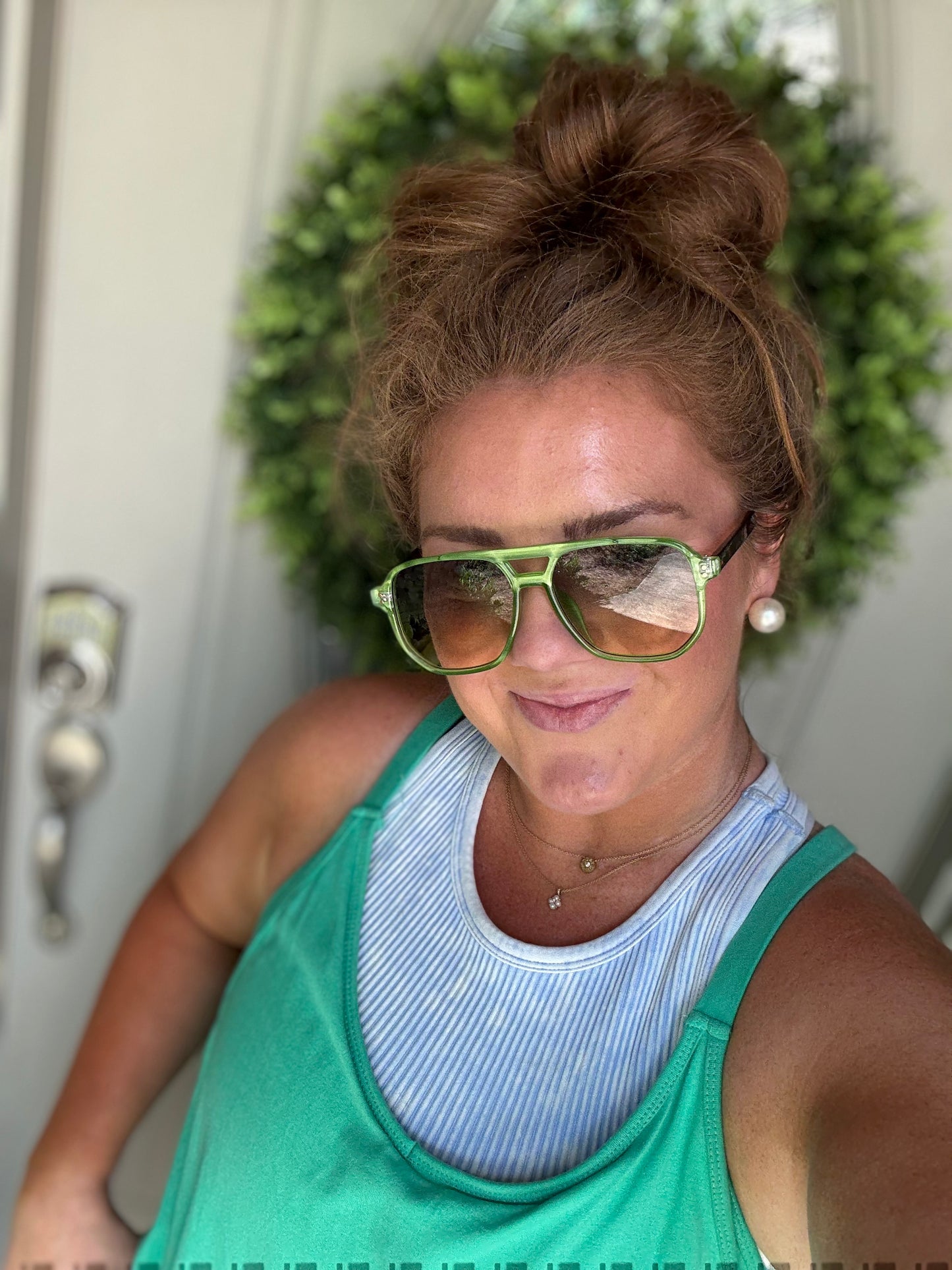 Green + Tortoise Sunglasses