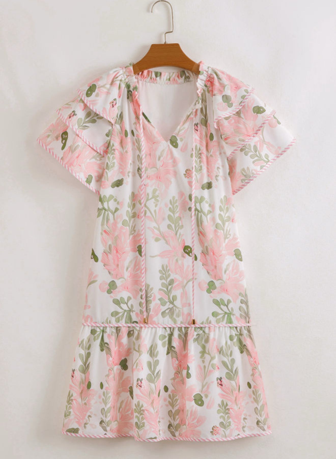 Pink Floral Mini Dress