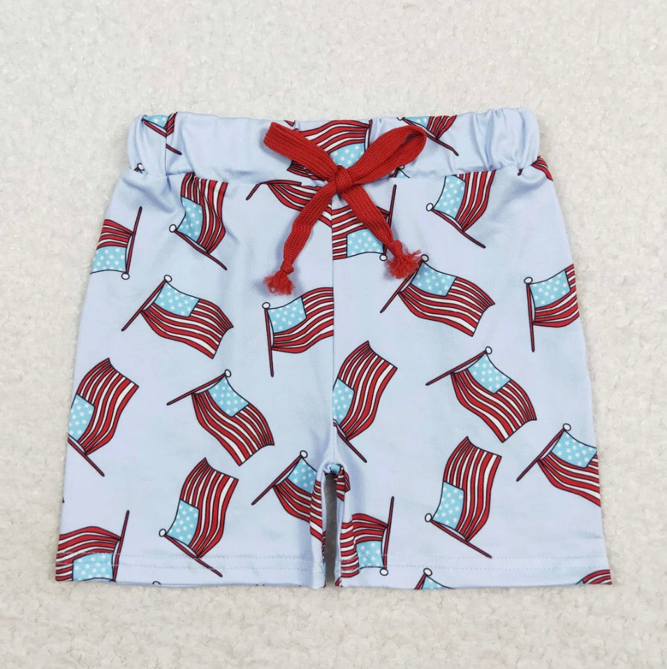 Boys Patriotic Flag Shorts