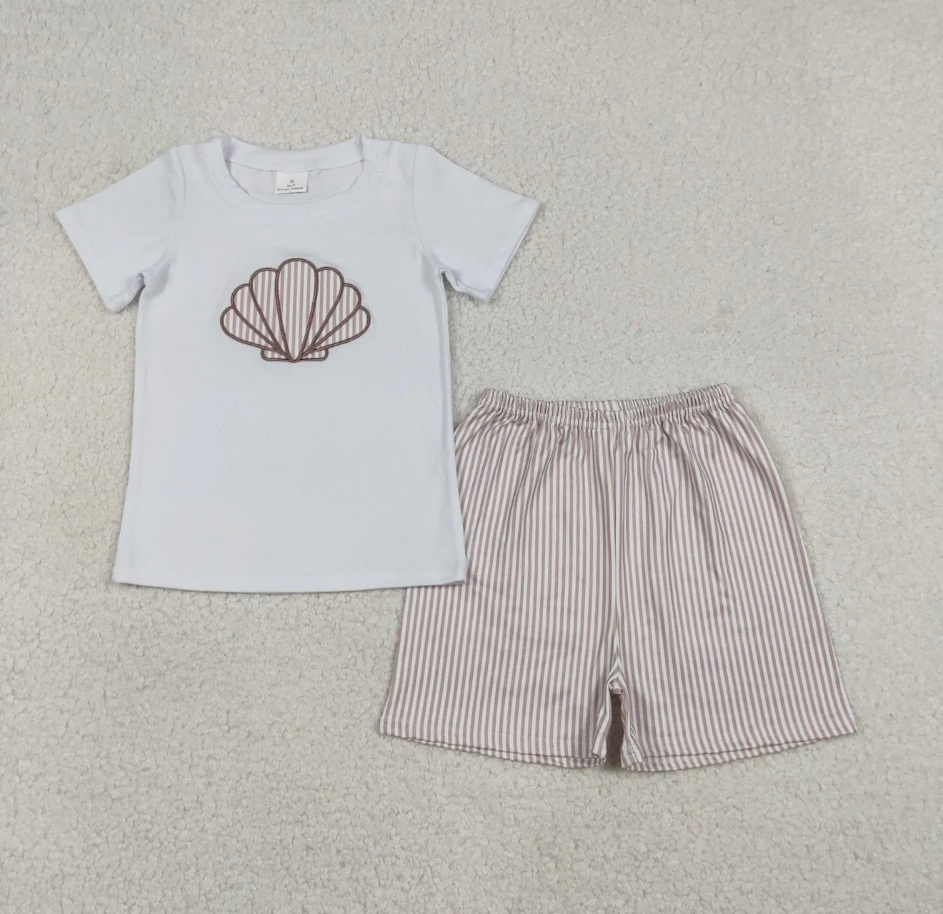 Boys Embroidered Shell Short Set