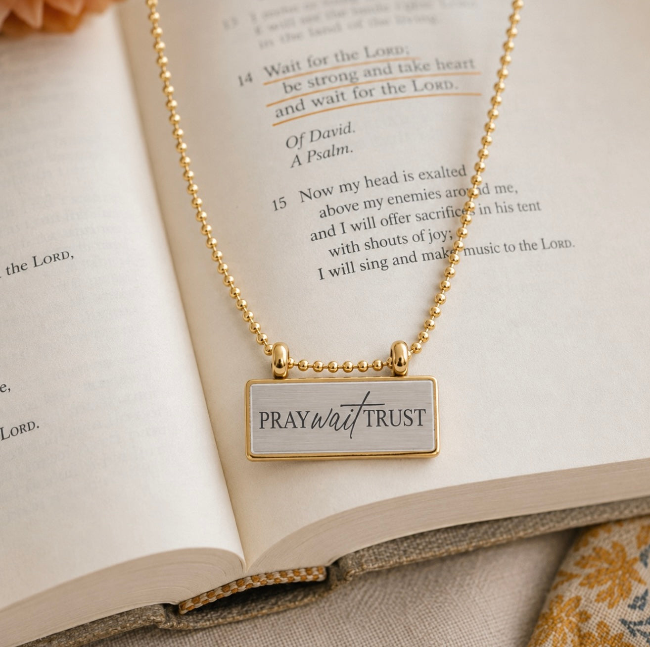 Pray Wait Trust Necklace - PREORDER