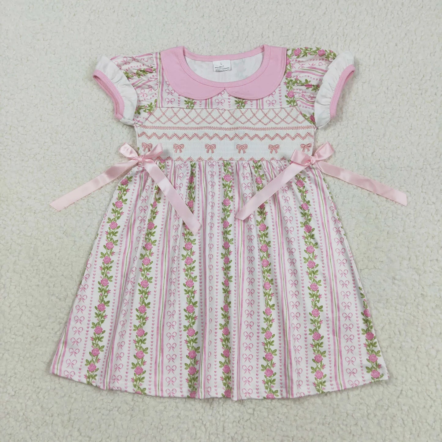 PINK BOWS BABY GIRL SUMMER DRESS - PREORDER