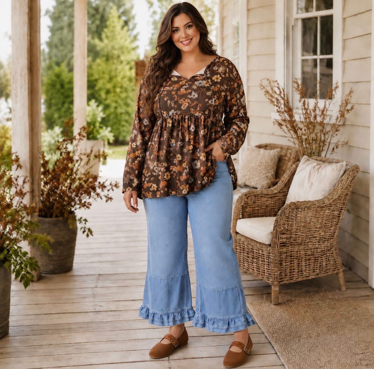 Falling For Floral Plus Size Top - PREORDER