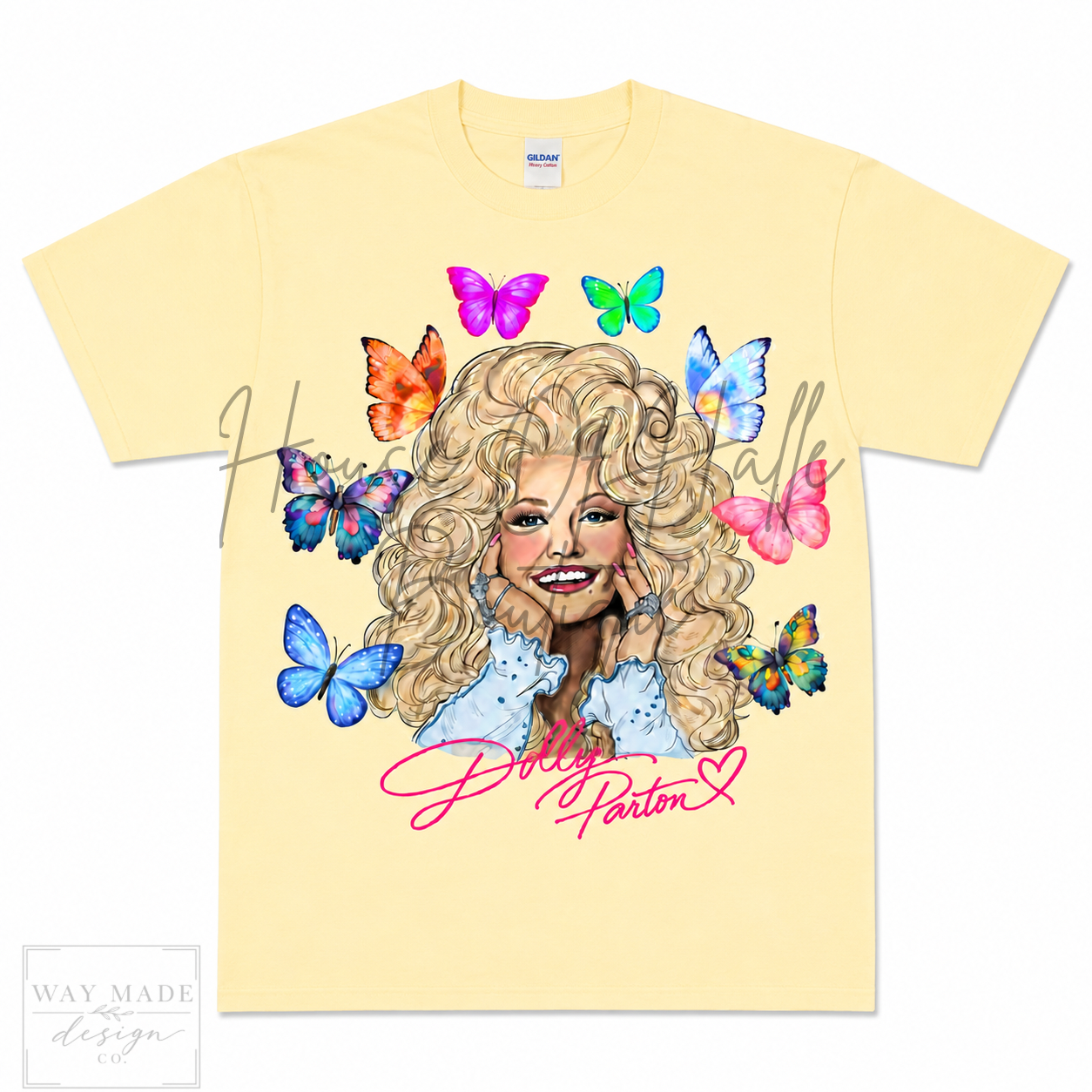 Dolly's Butterfly Garden On Gildan Cornsilk - PREORDER