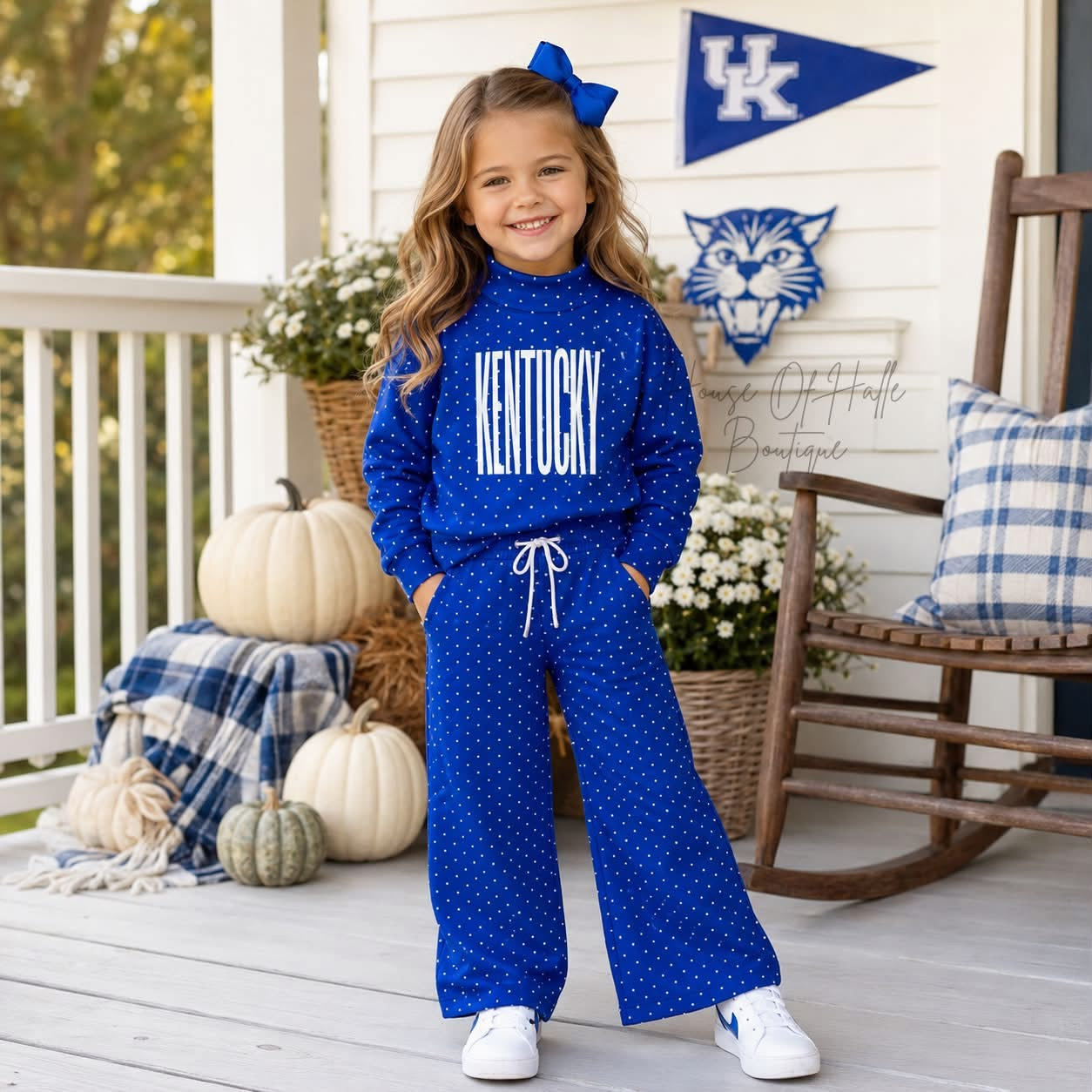 Girls Kentucky Polka Dot Set - PREORDER