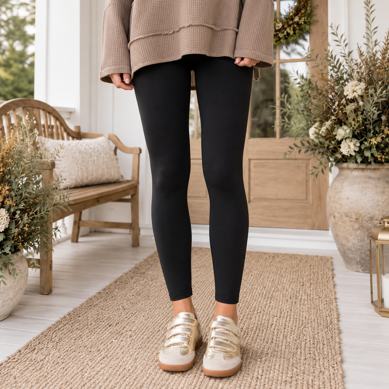 Black Brushed Leggings - PREORDER