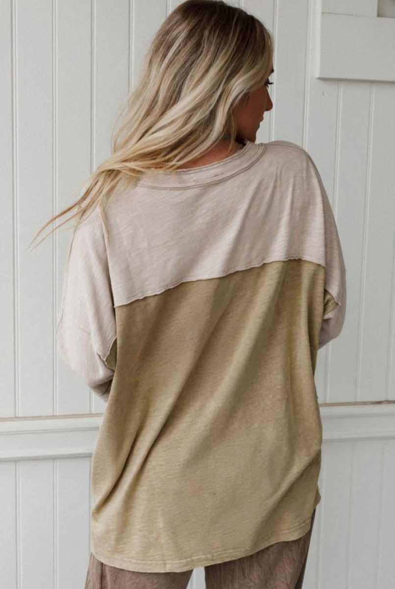 Green Flower Patched Exposed Seam
Bracelet Sleeve Oversized T Shirt - PREORDER