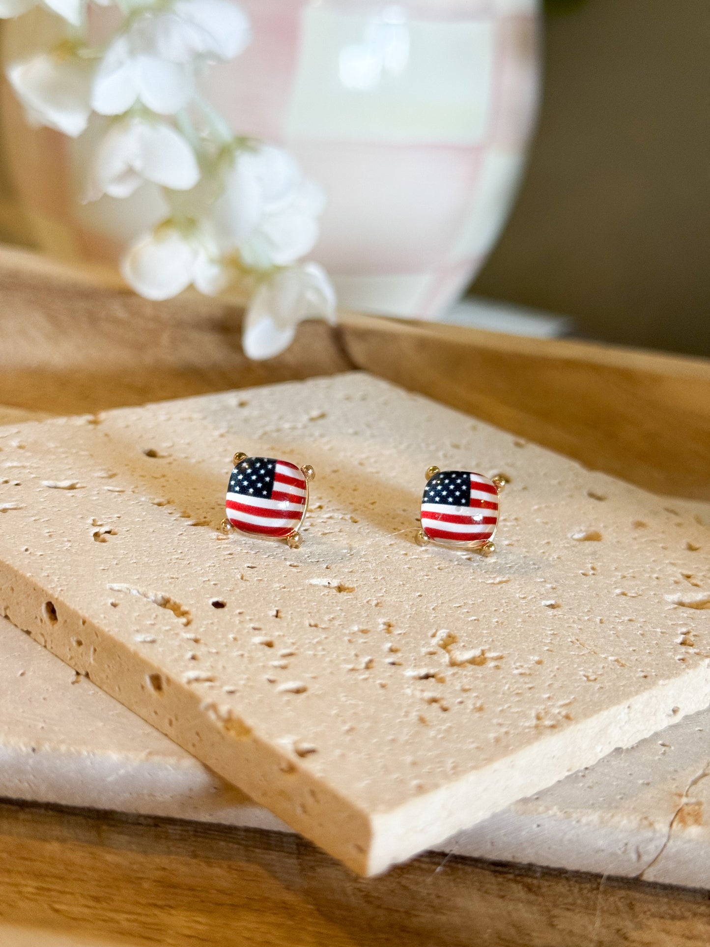 Flag Stud Earrings