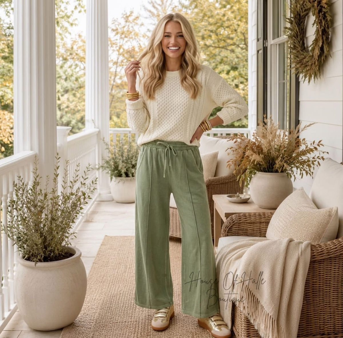 Easy Living Pants In Green
