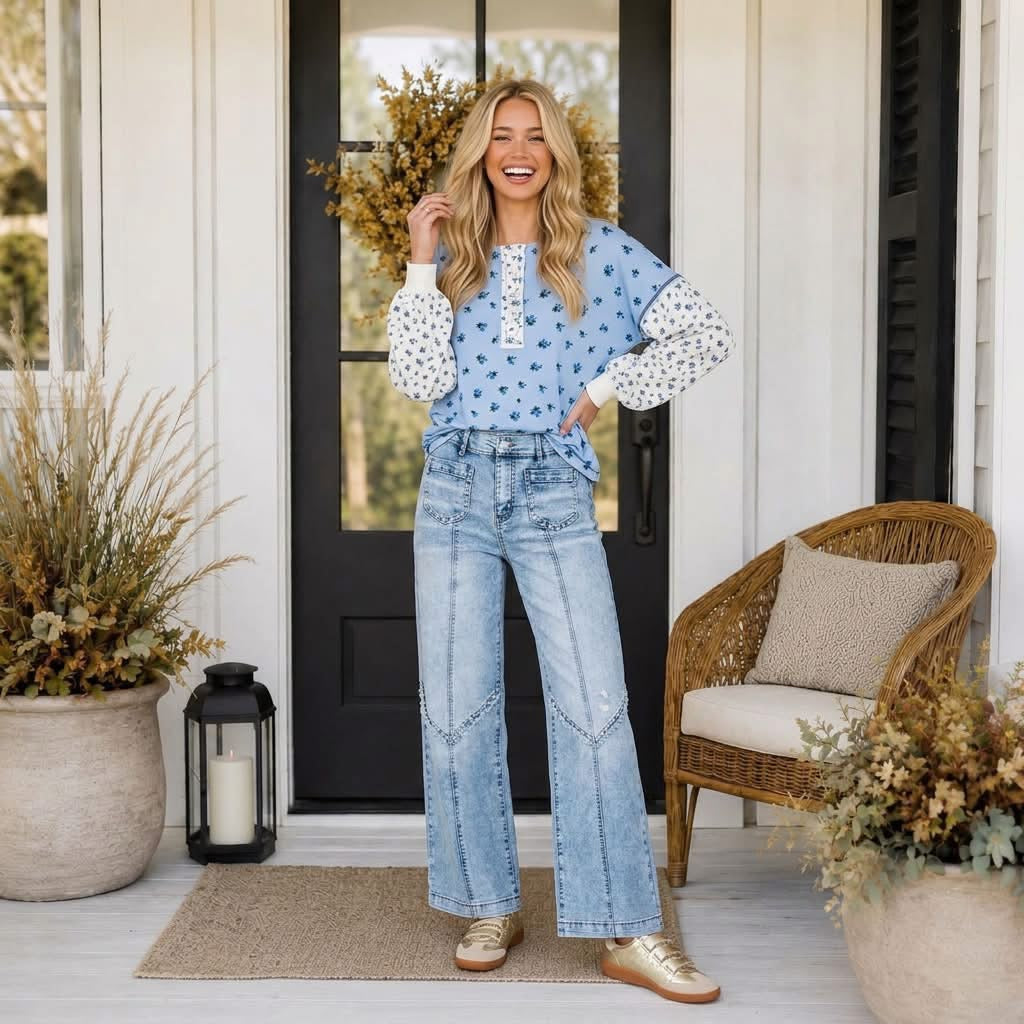 Bluebell Front Seam Jeans - PREORDER