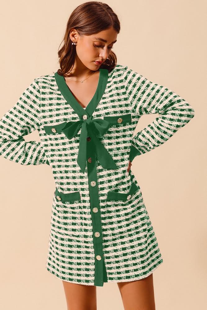 Outlet Green tweed inspired dress