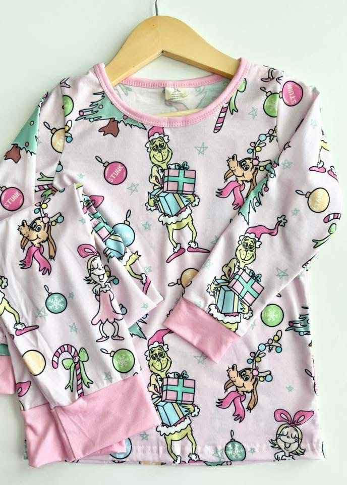 Pink Grinch Pajamas - PREORDER