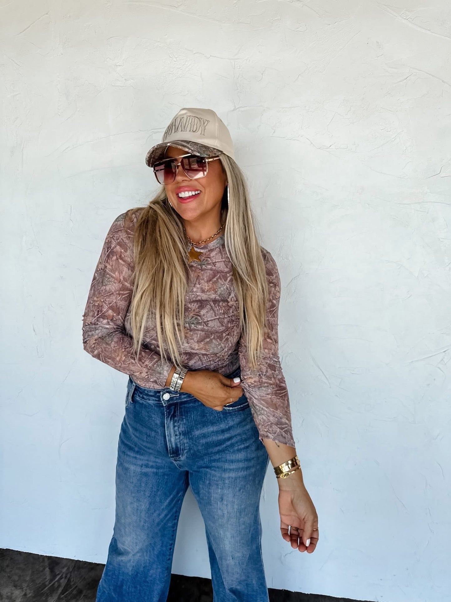 Fancy Camo Mesh Top - PREORDER