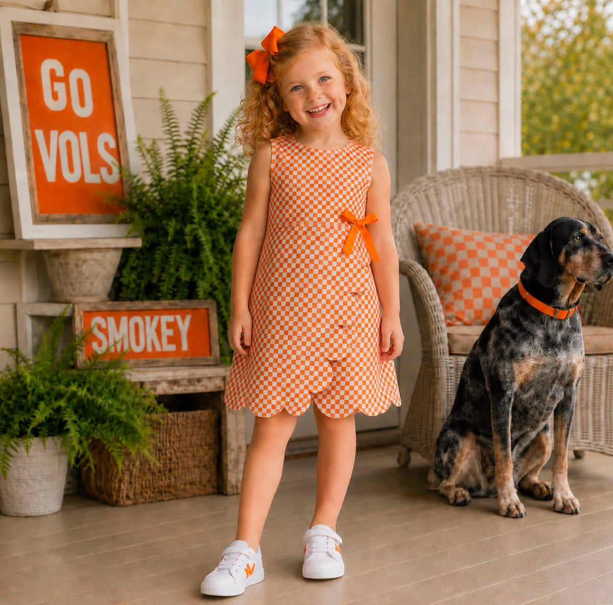 Girls Vols Scalloped Dress