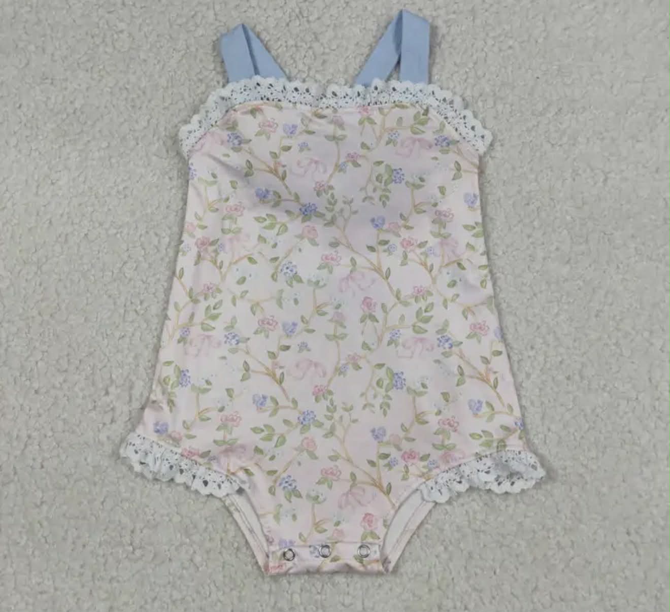 Girls Floral Lace Detail Bubble - PREORDER