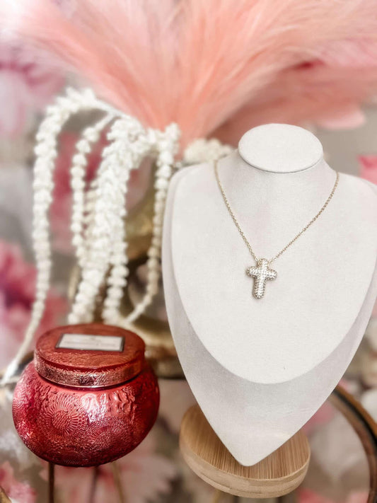 Bling Cross Bubble Necklace