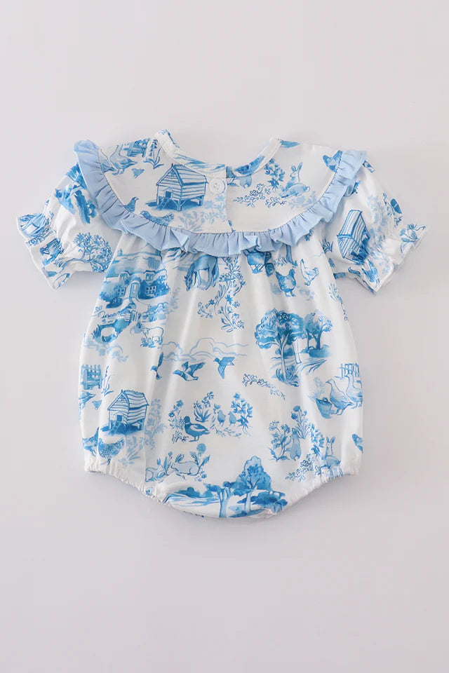 BLUE FARM PRINT BUBBLE