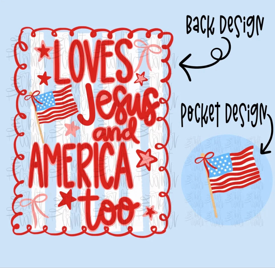 Loves Jesus and America Too Shirt