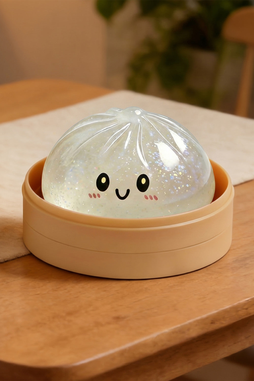 Silvery Cute Face Decompression Dumpling Stress Ball - PREORDER