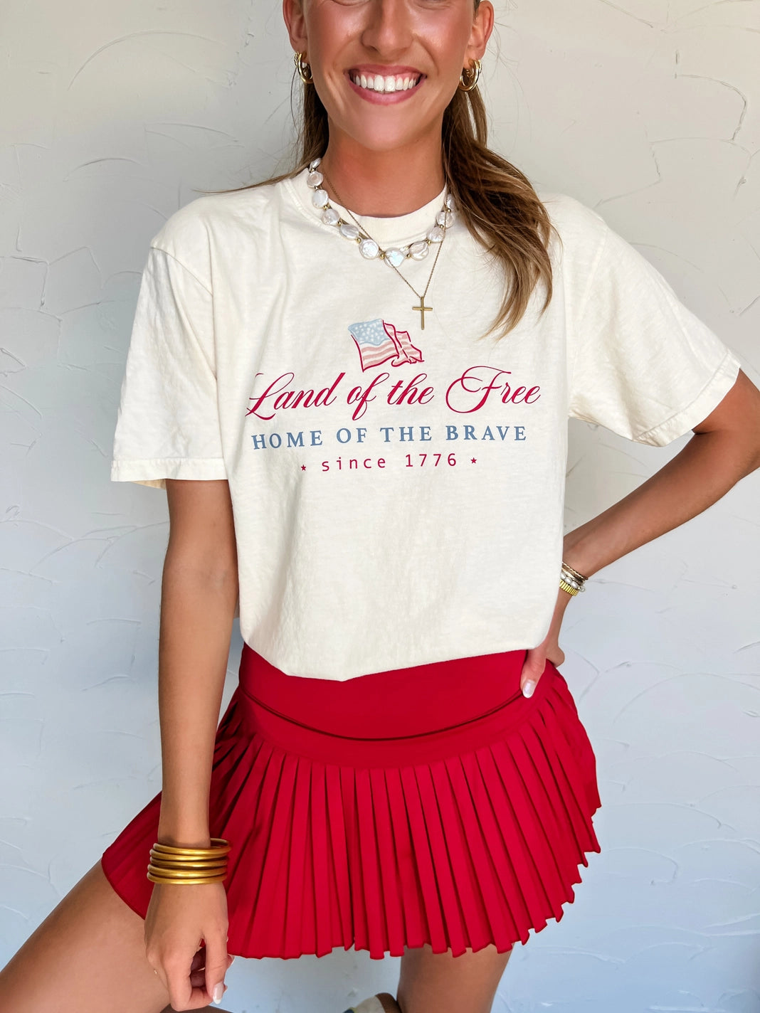 Land of the Free Watercolor Tee