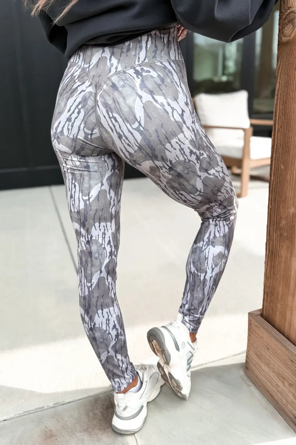 Multicolour Camouflage Pattern High Waist Leggings - PREORDER