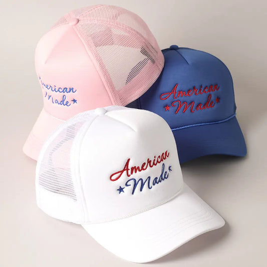 American Made Embroidery Mesh Back Trucker Hat