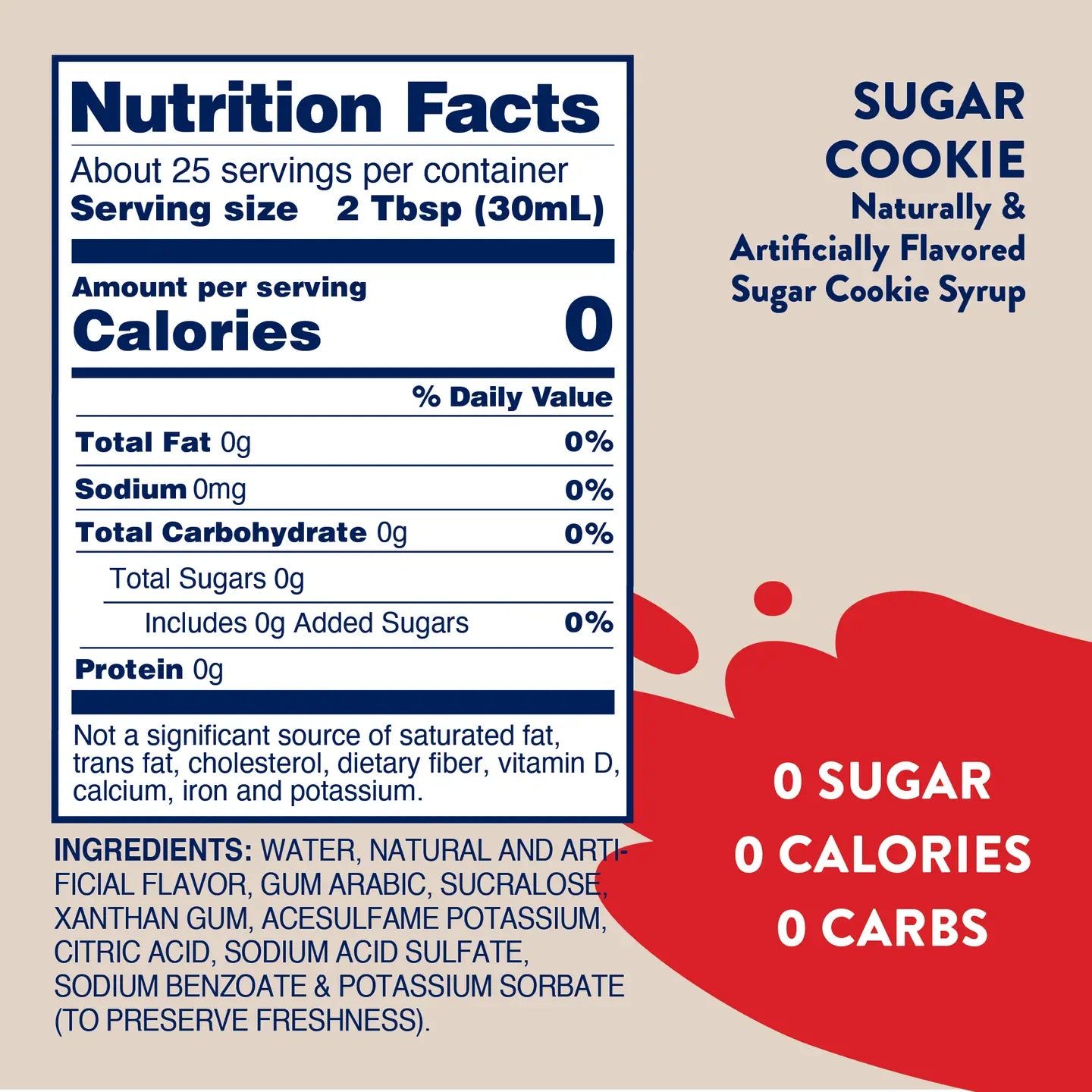 Jordan's Skinny Mix Sugar Free Sugar Cookie Syrup