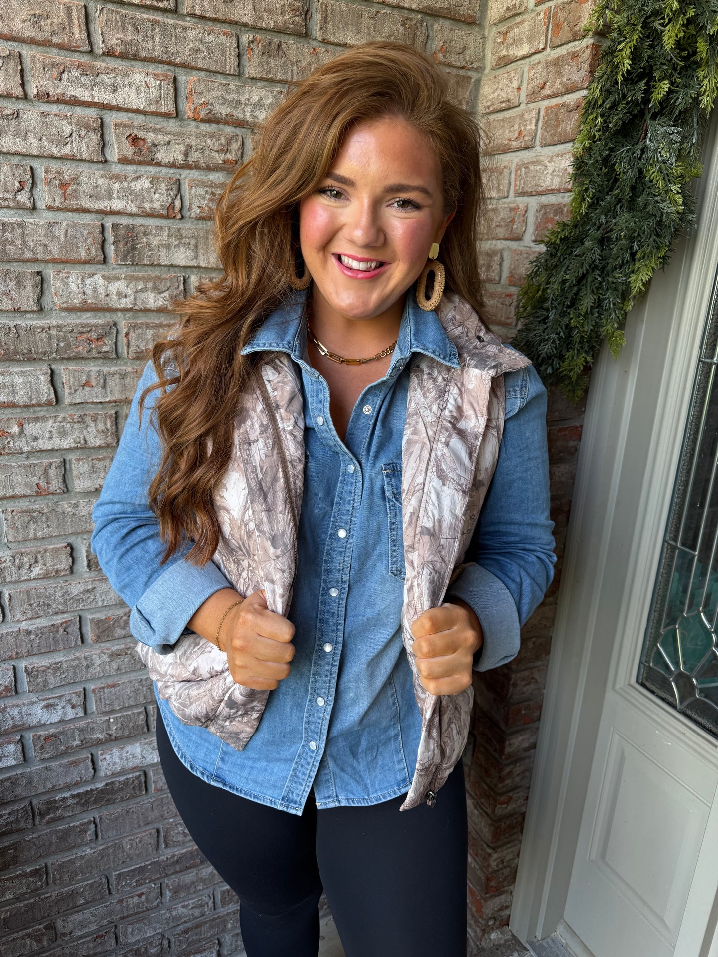 Dark Camo Puffer Vest