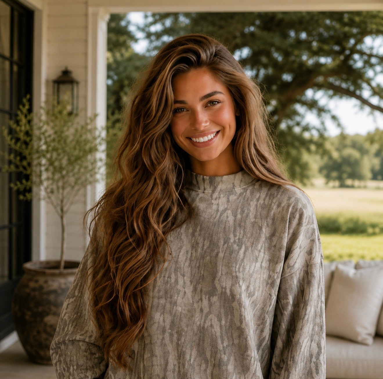 Mossy Oak Mock Neck Sweatshirt - PREORDER