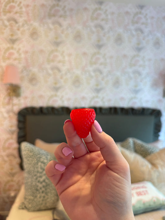 Small Red Strawberry Squishy Squeeze Toy